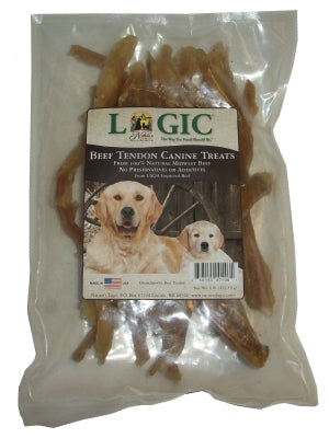 Nature's Logic Canine Beef Tendon Dog Treat, 1-lb bag
