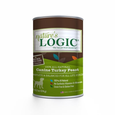 Nature's Logic Canine Turkey Feast Canned Dog Food, 13.2-oz, case of 12