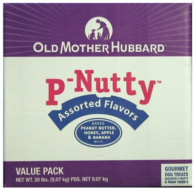 Old Mother Hubbard P-Nutty Assorted Flavors Oven-Baked Dog Biscuits, 20-lb box