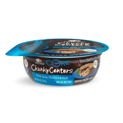 Wellness CORE Chunky Centers with Tuna, Chicken & Kale Grain-Free Wet Dog Food, 6-oz, case of 24