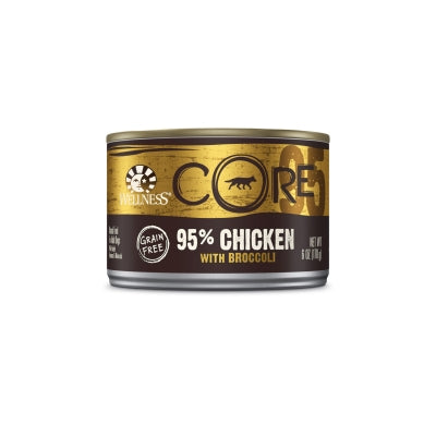 Wellness CORE 95% Chicken with Broccoli Recipe Grain-Free Canned Dog Food, 6-oz, case of 24