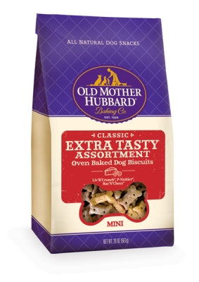 Old Mother Hubbard Classic Extra Tasty Assortment Biscuits Mini Baked Dog Treats,  20-oz bag