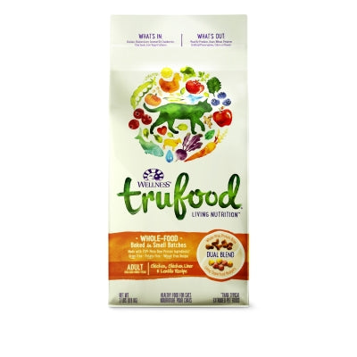 Wellness TruFood Baked Blends Adult Recipe Chicken, Chicken Liver & Lentils Grain-Free Dry Cat Food
