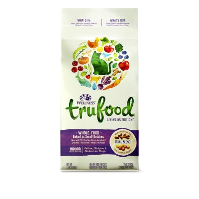 Wellness TruFood Baked Blends Indoor Recipe Chicken, Chickpeas & Chicken Liver Grain-Free Dry Cat Food, 2-lb bag