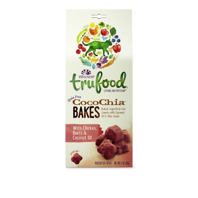 Wellness TruFood CocoChia Bakes with Chicken, Beets & Coconut Oil Grain-Free Cat Treats, 3-oz bag