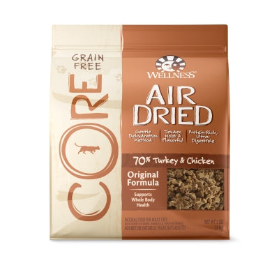 Wellness CORE Air Dried Natural Original Recipe Grain-Free Dry Cat Food, 2-lb bag