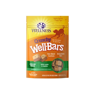 Wellness Crunchy WellBars Lamb & Apples Recipe Grain-Free Baked Dog Treats