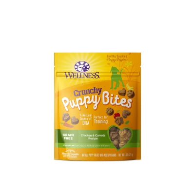 Wellness Crunchy Puppy Bites Chicken & Carrots Recipe Grain-Free Dog Treats, 6-oz bag