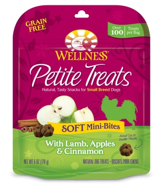 Wellness Petite Treats Soft Mini-Bites with Lamb, Apples & Cinnamon Grain-Free Dog Treats, 6-oz bag
