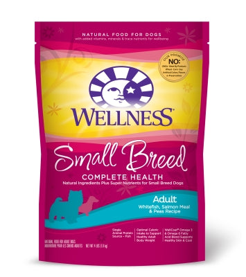 Wellness Small Breed Complete Health Adult Whitefish, Salmon Meal & Peas Recipe Dry Dog Food