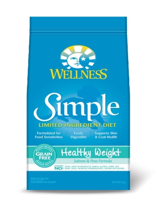 Wellness Simple Limited Ingredient Diet Healthy Weight Salmon & Peas Formula Grain-Free Dry Dog Food, 24-lb bag