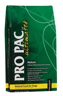 Pro Pac Ultimates Chicken Meal & Brown Rice Formula Mature Natural Dry Dog Food