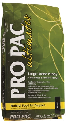 Pro Pac Ultimates Chicken Meal & Brown Rice Large Breed Puppy Natural Dry Dog Food, 28-lb bag