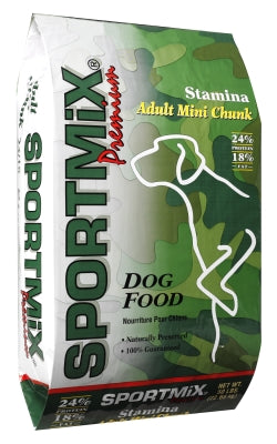 SPORTMiX Premium Stamina Adult Mini Chunk 24/18 Dry Dog Food, 50-lb bag