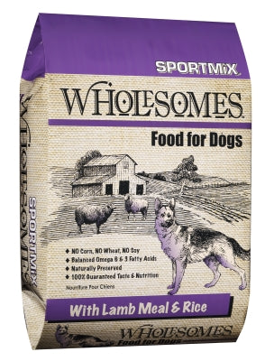 SPORTMiX Wholesomes Lamb Meal & Rice Formula Dry Dog Food, 40-lb bag