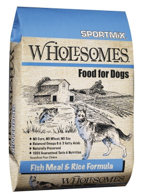 SPORTMiX Wholesomes Fish Meal & Rice Formula Dry Dog Food, 40-lb bag
