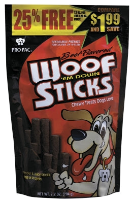 Pro Pac Ultimates Woof 'Em Down Sticks Chewy Dog Treats, 7.2-oz bag