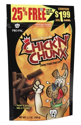 Pro Pac Smart Rewards Chick 'N' Chunx Chewy Dog Treats, 7.2-oz bag
