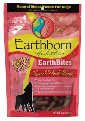 Earthborn Holistic EarthBites Lamb Meal Recipe Natural Moist Grain-Free Dog Treats, 7.5-oz bag