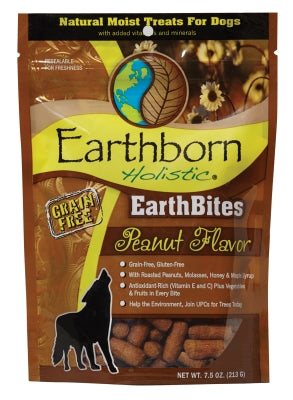 Earthborn Holistic EarthBites Peanut Flavor Natural Moist Grain-Free Dog Treats, 7.5-oz bag