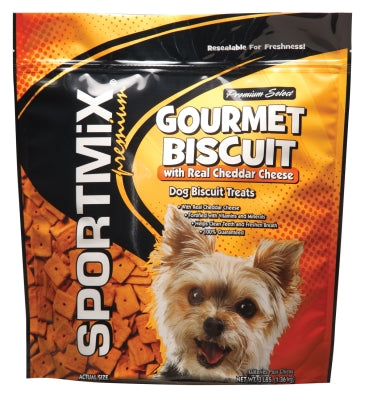 SPORTMiX Premium Gourmet Biscuit with Real Cheddar Cheese Dog Treats, 3-lb bag