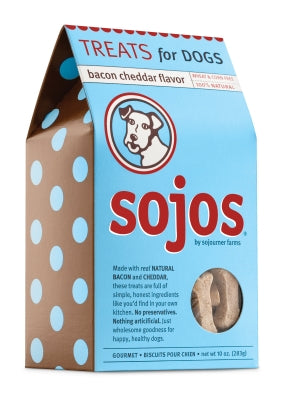 Sojos Bacon Cheddar Flavor Dog Treats, 10-oz bag