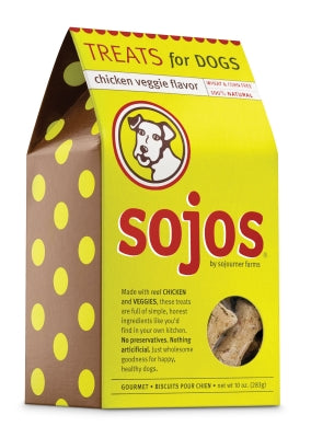 Sojos Chicken Veggie Flavor Dog Treats, 10-oz bag