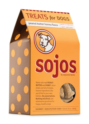 Sojos Peanut Butter Honey Flavor Dog Treats, 10-oz bag