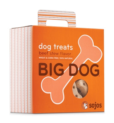 Sojos Big Dog Beef Stew Flavor Dog Treats, 12-oz box