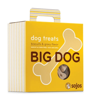 Sojos Big Dog Biscuits & Gravy Flavor Dog Treats, 12-oz box