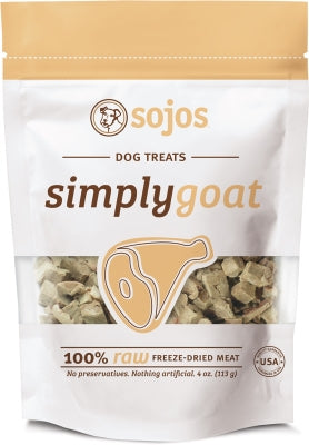 Sojos Simply Goat Freeze-Dried Dog Treats, 4-oz bag