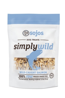 Sojos Simply Wild Salmon Freeze-Dried Dog Treats, 2.5-oz bag