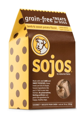 Sojos Grain-Free Lamb & Sweet Potato Flavor Dog Treats, 10-oz box
