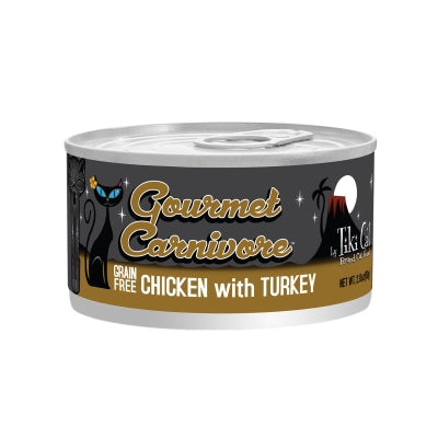 Tiki Cat Gourmet Carnivore Chicken with Turkey Grain-Free Canned Cat Food, 2.8-oz can, case of 12