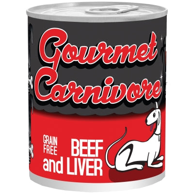 Tiki Dog Gourmet Carnivore Beef & Liver Grain-Free Canned Dog Food, 12-oz can, case of 12