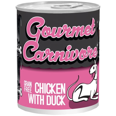 Tiki Dog Gourmet Carnivore Chicken with Duck Grain-Free Canned Dog Food, 12-oz can, case of 12
