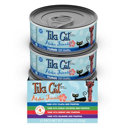 Tiki Cat Aloha Friends Tuna Variety Pack Grain-Free Wet Cat Food