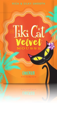 Tiki Cat Velvet Mousse Chicken Wet Cat Food, 2.8-oz pouch, case of 12