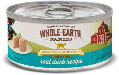 Whole Earth Farms Grain-Free Real Duck Pate Recipe Canned Cat Food