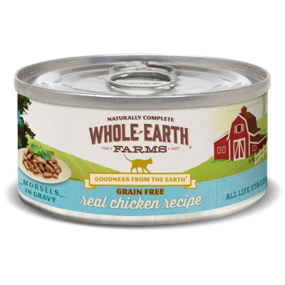 Whole Earth Farms Grain-Free Morsels in Gravy Chicken Recipe Canned Cat Food
