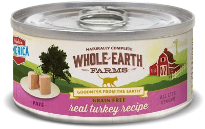 Whole Earth Farms Grain-Free Real Turkey Pate Recipe Canned Cat Food