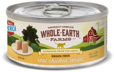 Whole Earth Farms Grain-Free Real Chicken Pate Recipe Canned Cat Food