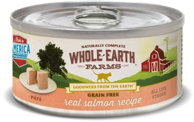 Whole Earth Farms Grain-Free Real Salmon Pate Recipe Canned Cat Food