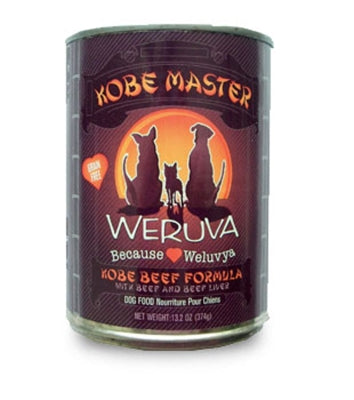 Weruva Kobe Master Kobe Beef Formula Grain-Free Canned Dog Food, 13.2-oz, case of 12