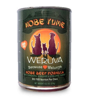 Weruva Kobe Yume Kobe Beef Formula with Organic Chicken & Organic Turkey Grain-Free Canned Dog Food, 13.2-oz, case of 12
