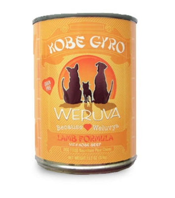 Weruva Kobe Gyro Lamb Formula with Kobe Beef Grain-Free Canned Dog Food, 13.2-oz, case of 12