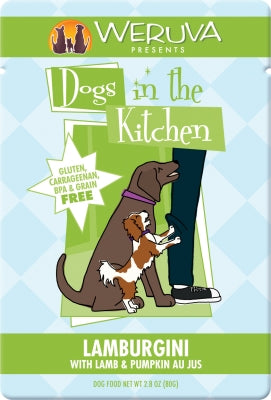 Weruva Dogs in the Kitchen Lamburgini with Lamb & Pumpkin Au Jus Grain-Free Dog Food Pouches, 2.8-oz, case of 12