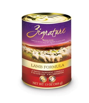 Zignature Lamb Formula Limited Ingredient Grain-Free Canned Dog Food, 13-oz, case of 12
