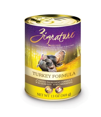 Zignature Turkey Formula Limited Ingredient Grain-Free Canned Dog Food, 13-oz, case of 12