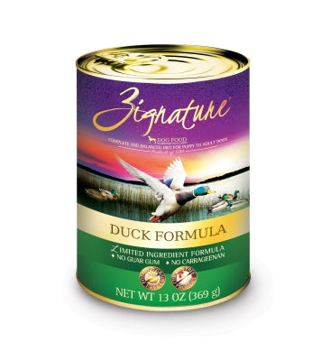 Zignature Duck Formula Limited Ingredient Grain-Free Canned Dog Food, 13-oz, case of 12